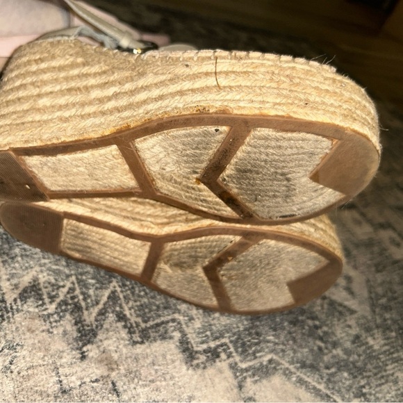 Marc Fisher Cream Espadrille Sandals with Ankle Strap - Picture 6 of 6